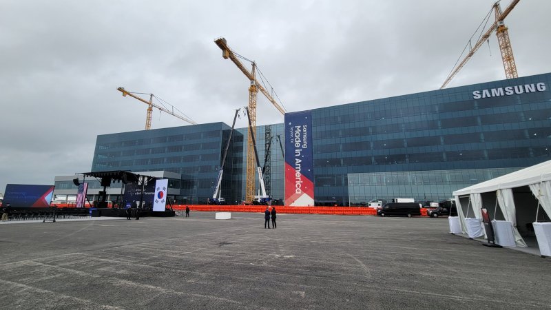 [서울=뉴시스]삼성전자가 미국 텍사스주 테일러시에 건설하고 있는 반도체 공장. (사진 = 삼성전자) 2025.02.19. photo@newsis.com *재판매 및 DB 금지