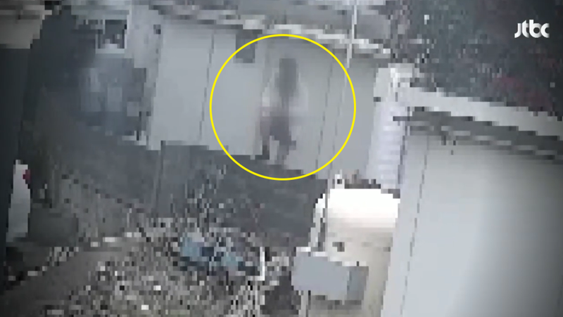 지난 14일 제주도 성산 소재의 한 국숫집에서 미성년자들이 이른바 '먹튀'를 하고 식당 뒤편 담을 넘어 도망가고 있다./사진=JTBC '사건반장' 캡처