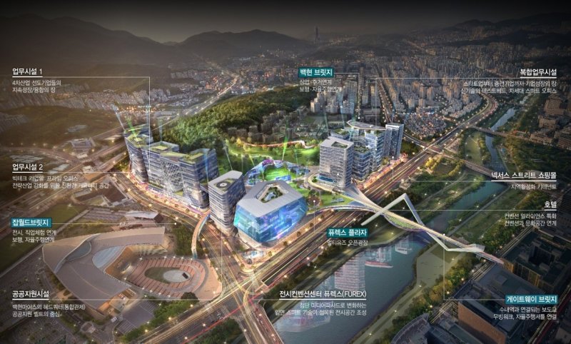 백현마이스 도시개발사업 구상도 (출처=연합뉴스)