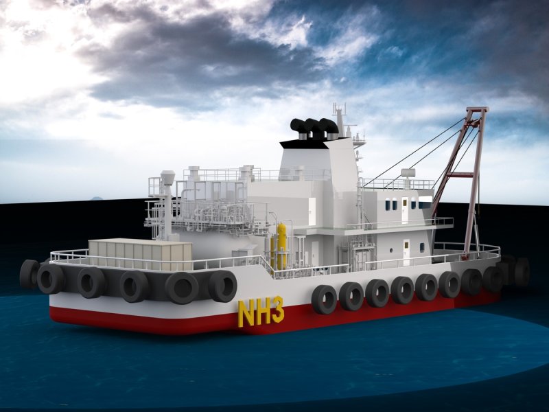 암모니아 혼소 연료 추진선 조감도 (출처=연합뉴스)