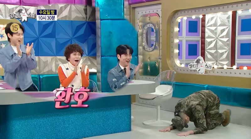 "신고합니다"…'전역' 그리, '라스'서 父 김구라에 큰절&middot;조혜련 오열