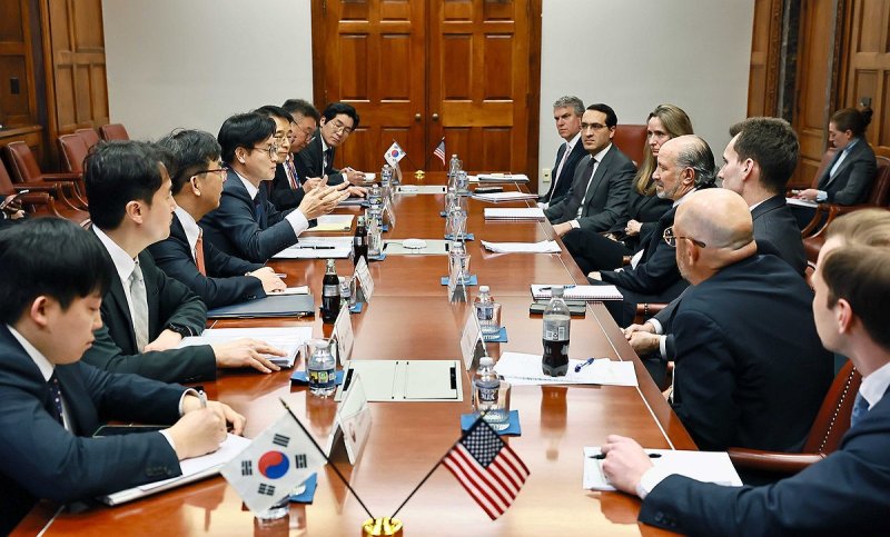 김정관-러트닉 관세협의 (출처=연합뉴스)