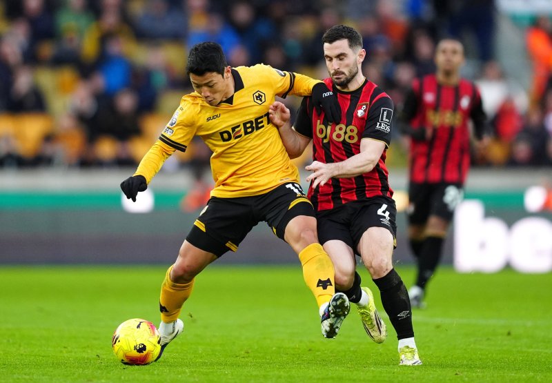 [울버햄튼=AP/뉴시스] 잉글랜드 프로축구 프리미어리그(EPL) 울버햄튼의 황희찬. 2026.01.31.