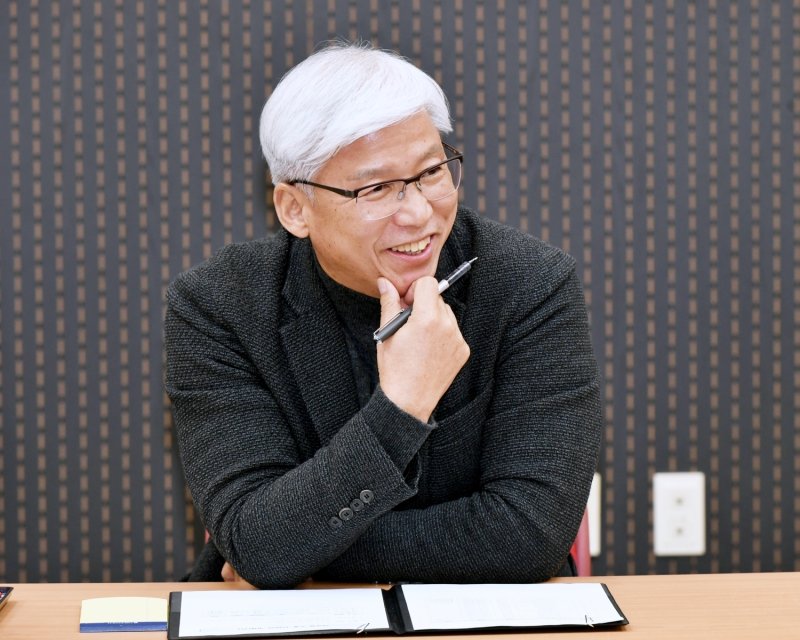 이민우 킨텍스 대표이사가 '직급별 소통 간담회'를 열고 직원들과 이야기를 나누고 있다. (킨텍스 제공, 재판매 및 DB금지)