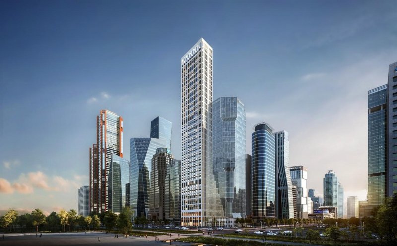 [서울=뉴시스] 현대엔지니어링이 시공 중인 '앙사나 레지던스 여의도 서울'의 조감도. photo@newsis.com