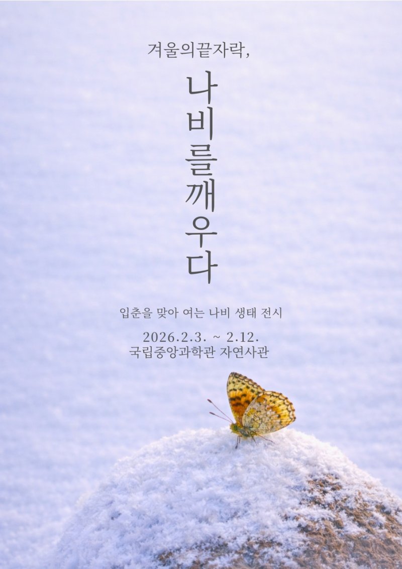 국립중앙과학관 '겨울의 끝자락, 나비를 깨우다' 포스터(중앙과학관 제공) /뉴스1