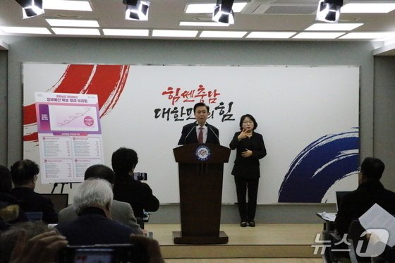 기자회견에 나선 김태흠 지사./뉴스1