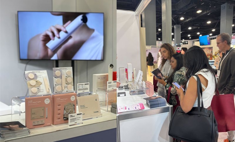 코스모프로프 마이애미에 마련된 앳홈 톰(THOME) 브랜드 부스 전경 (앳홈 제공)