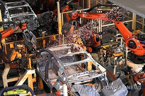 중국의 한 자동차 제조공장 (출처=연합뉴스)