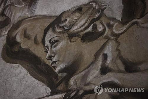 복원된 천사 그림 (출처=연합뉴스)