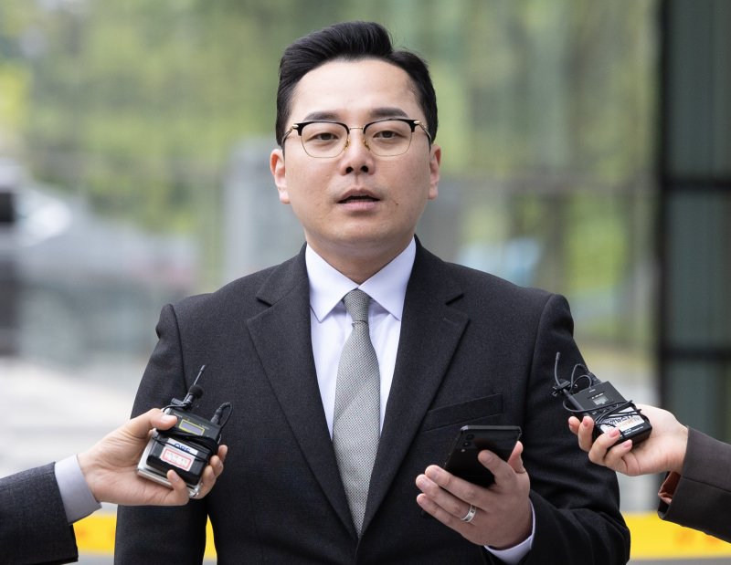 '경기도 법카 유용 의혹' 제보자 조명현 씨. 2024.4.22/뉴스1 ⓒ News1 이재명 기자