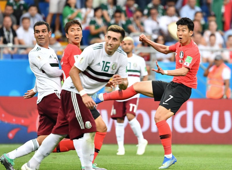 한국과 멕시코의 2018 러시아 월드컵 경기 모습2018.6.24/뉴스1 ⓒ News1 오대일 기자