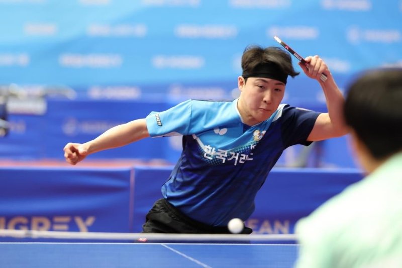 탁구 종합선수권대회에 나선 임종훈의 경기 장면 (출처=연합뉴스)