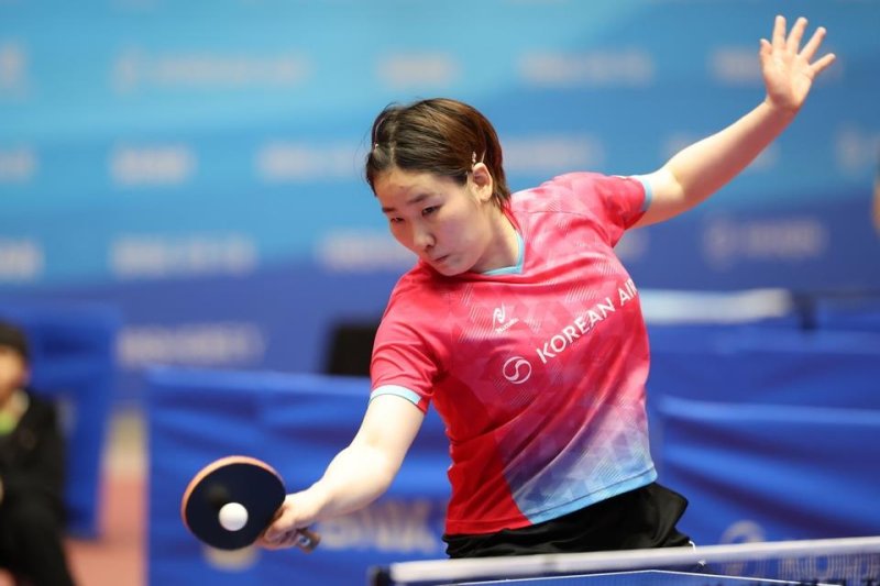 탁구 종합선수권에 나선 이은혜의 경기 장면 (출처=연합뉴스)
