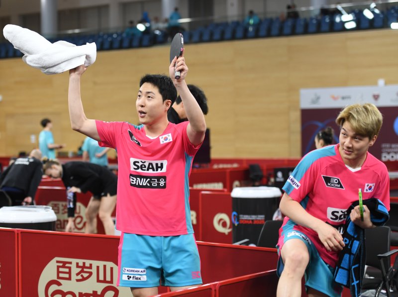 임종훈(왼쪽)과 안재현(오른쪽). 2025.5.19/뉴스1 ⓒ News1 사진공동취재단