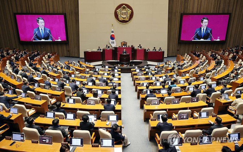 한병도 원내대표, 교섭단체 대표 연설 (출처=연합뉴스)