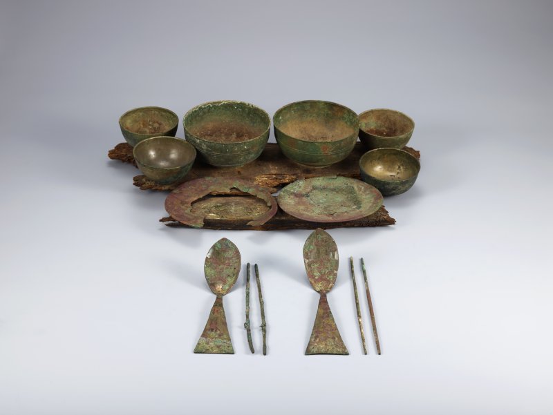 6세기 백제시대 무령왕릉 식기 일괄. 특별전 '우리들의 밥상'에서 선보일 예정이다.(국립중앙박물관 제공)