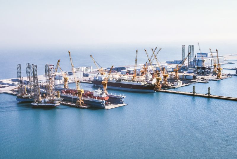 카타르 조선소 전경. 삼성중공업 제공