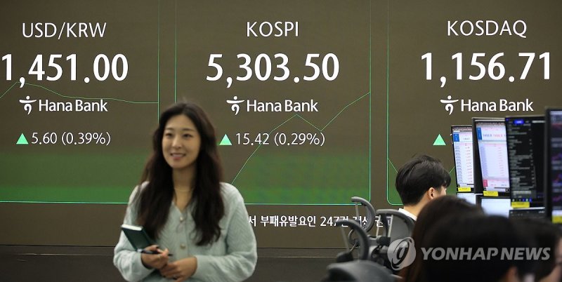 장중 5,300 돌파한 코스피 (출처=연합뉴스)