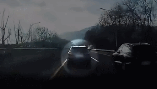 정 경사 차량 블랙박스에 찍힌 음주운전 차량 /사진=경기 안산단원경찰서 제공