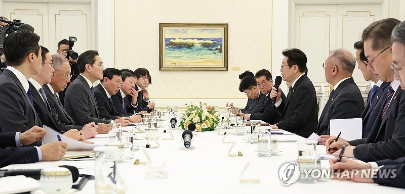 이재명 대통령, 기업 간담회 발언 (출처=연합뉴스)