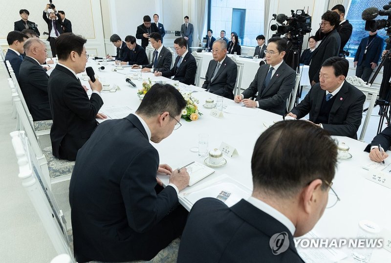 이재명 대통령, 기업 간담회 발언 (출처=연합뉴스)