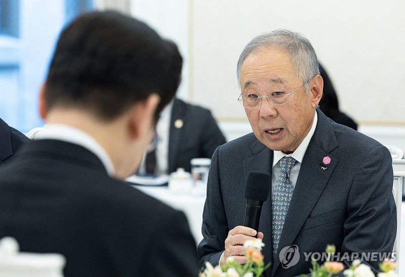 류진 회장 청와대 간담회 발언 (출처=연합뉴스)