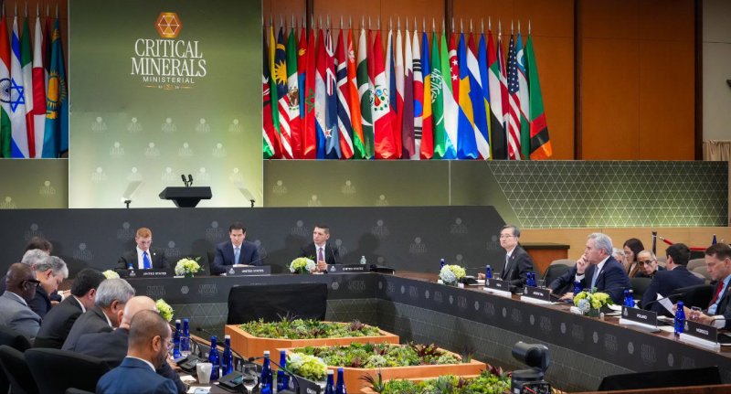 4일(현지시간) 미국 워싱턴 DC에서 열린 첫 핵심광물 장관급회의.뉴시스