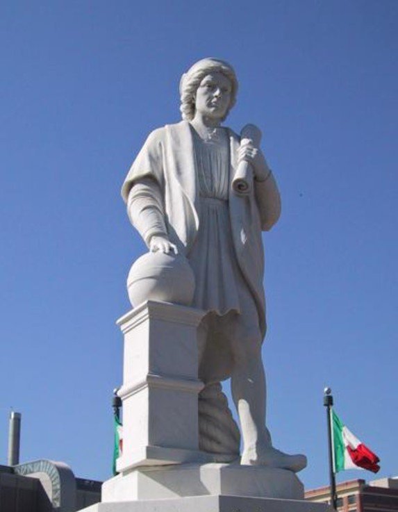 [서울=뉴시스] 1984년 10월 8일 메릴랜드 볼티모어 이너 하버에 설치된 크리스토머 콜럼버스의 동상.(출처: 위키피디아) 2026.0205. *재판매 및 DB 금지