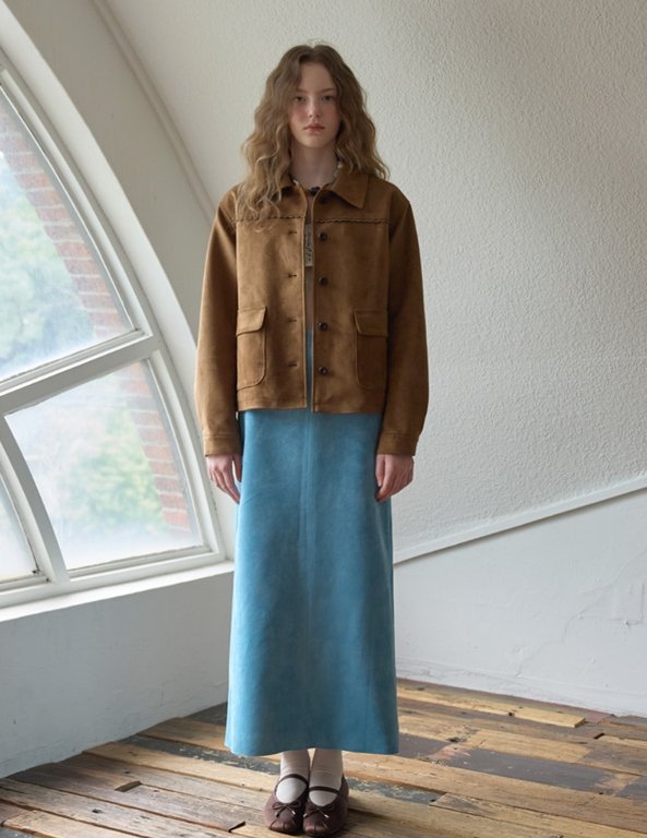 키노 자수 스웨이드 맥시스커트 뮈르뮈르 제공