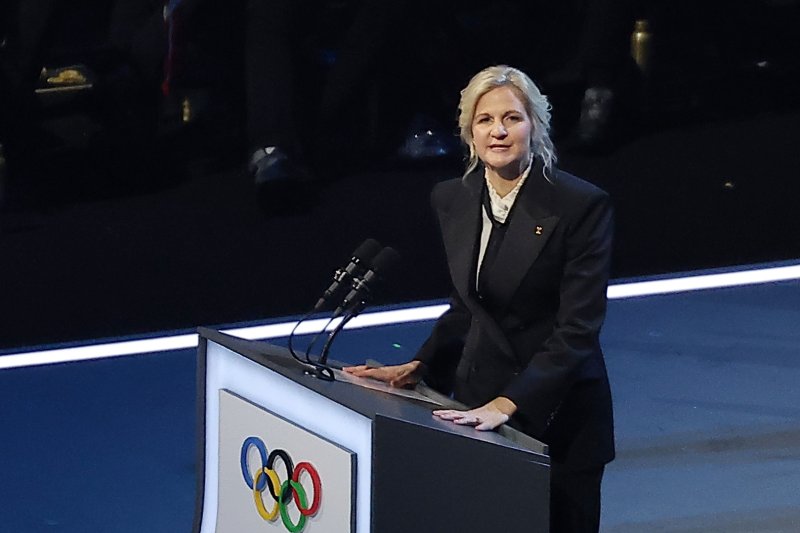 커스티 코번트리 IOC 위원장이 6일 오후(현지시간) 이탈리아 밀라노 산시로 올림픽 스타디움에서 열린 2026 밀라노·코르티나담페초 동계올림픽대회 개회식에서 연설하고 있다. 2026.2.7 ⓒ 뉴스1 김성진 기자