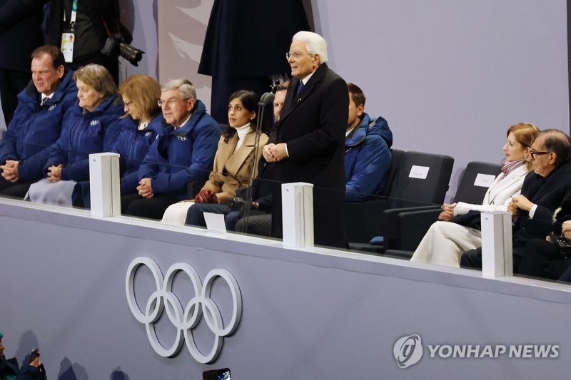 개회 선언하는 이탈리아 대통령 (출처=연합뉴스)