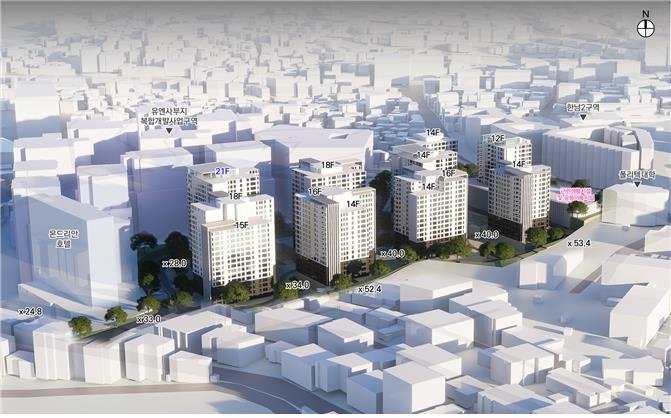용산 청화아파트 재건축사업 조감도. 서울시 제공