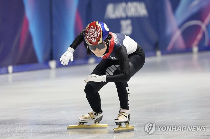 스타트 훈련 중인 김길리.연합뉴스