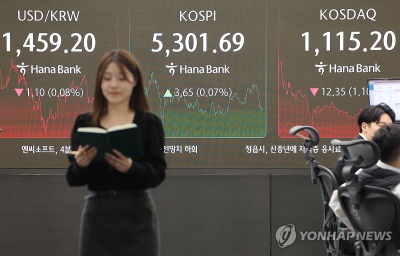 코스피 강보합 마감…코스닥은 하락 (출처=연합뉴스)