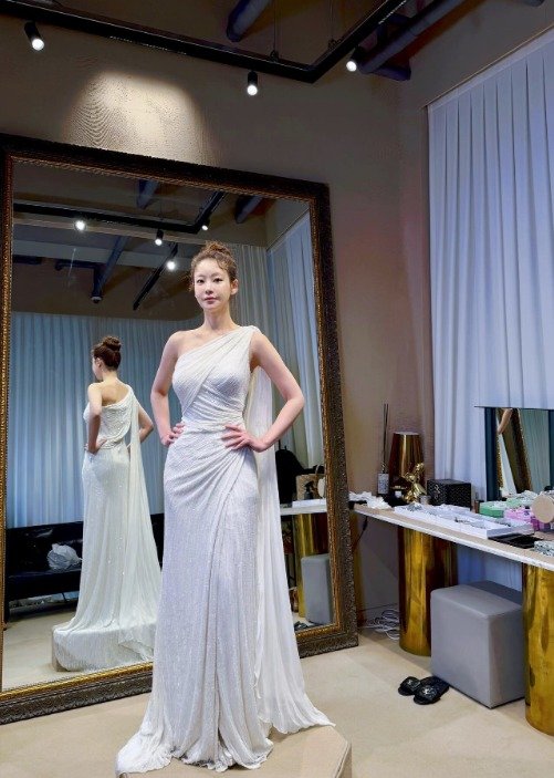 드레스 입은 오연서, 완벽 비율…마네킹인줄 [N샷]