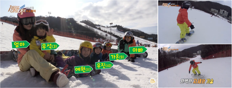 금메달리스트 최가온의 9년 전 모습이 SBS '세상에 이런 일이' 화면. 최가온의 가족 이야기와 함께 설원을 누비는 모습이 소개됐다./사진=유튜브 ‘우와한 비디오’ 캡처