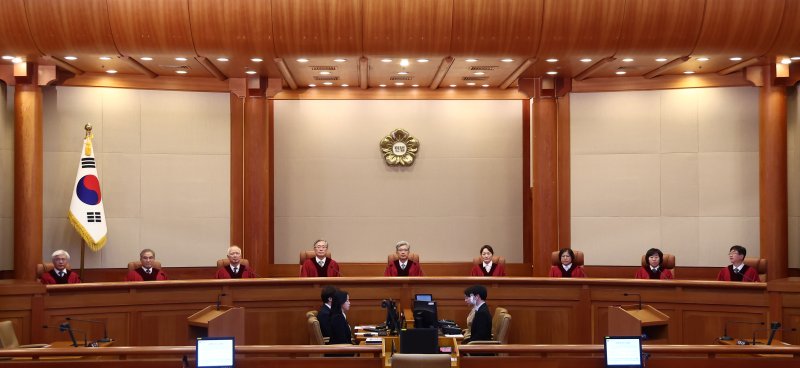 서울 종로구 헌법재판소 심판정. 2025.11.27 ⓒ 뉴스1 김민지 기자