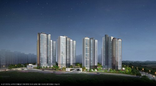 두산위브더제니스 센트럴 천안_야경 투시도