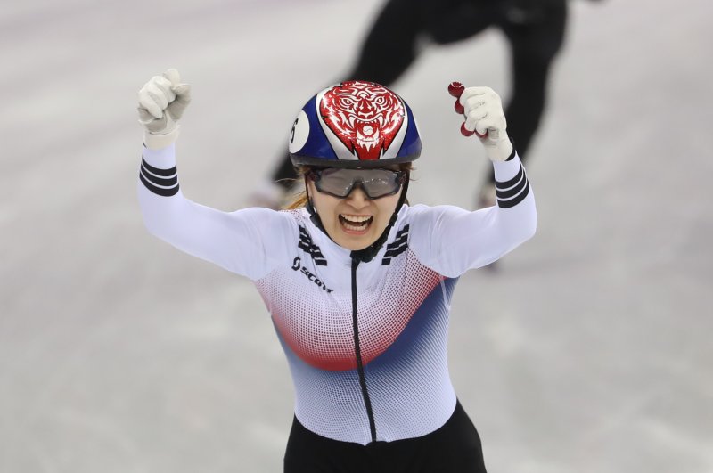 2018 평창 올림픽 당시의 최민정. ⓒ 뉴스1 허경 기자