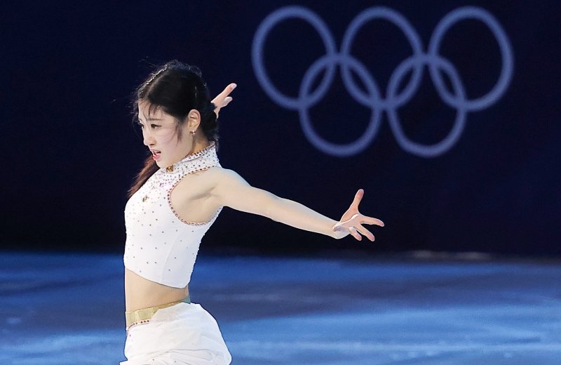 피겨 이해인이 21일(현지시간) 이탈리아 밀라노 아이스 스케이팅 아레나에서 열린 2026 밀라노·코르티나담페초 동계올림픽 피겨 갈라쇼에서 넷플릭스 '케이팝 데몬 헌터스' OST에 맞춰 연기를 펼치고 있다. 2026.2.22 ⓒ 뉴스1 김성진 기자