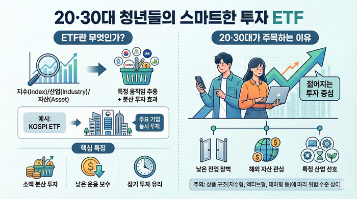 AI로 생성한 ETF 관련 설명 인포그래픽
