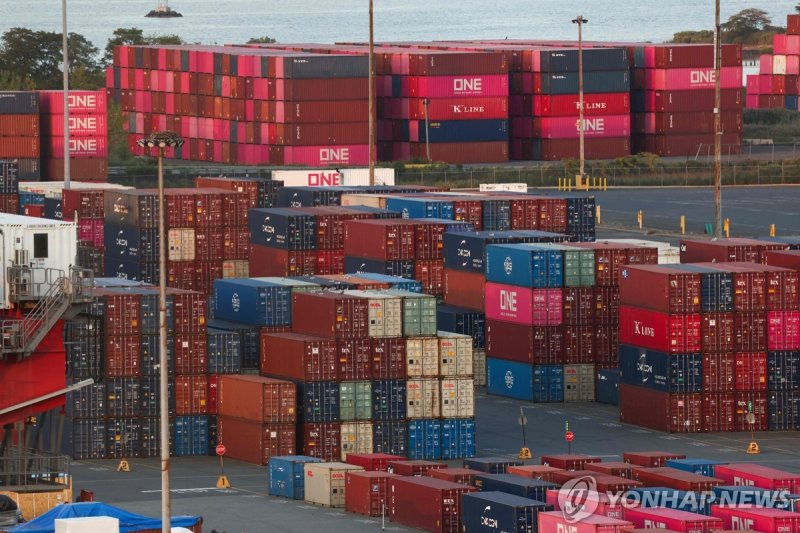 미국 뉴욕 컨테이너 터미널 (출처=연합뉴스)