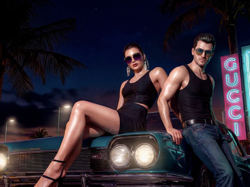 이탈리아 명품 브랜드 구찌가 공개한 AI 화보/사진=구찌 엑스(X·옛 트위터) 캡처