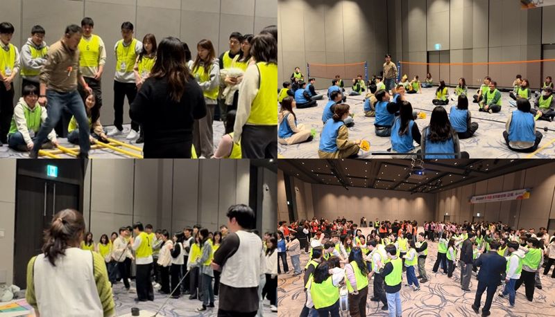 26일 오후 강원도 속초리조트에서 열린 하남시청 조직 활성화 교육 워크숍에서 7급 이하 공무원들이 프로그램을 진행하고 있다. 사진=김경수 기자