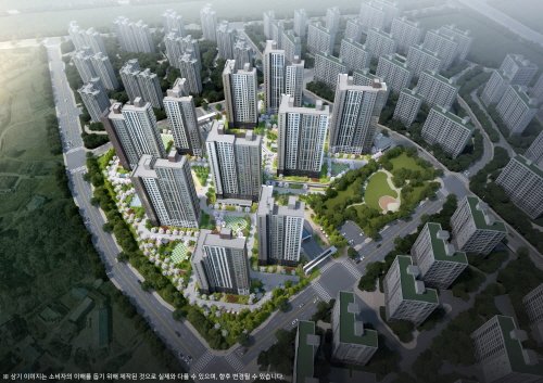 두산위브더제니스 센트럴 천안_주간 조감도