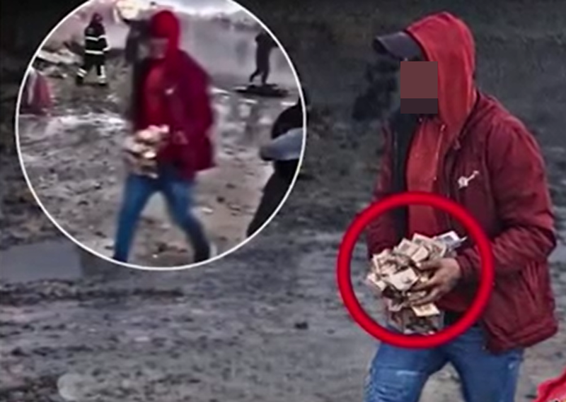 지난달 27일(현지시간) 볼리비아 라파스주 엘알토 공항 부근에서 볼리비아 공군의 C-130 허큘리스 수송기가 비행 중 추락했다. 추락 현장에서는 흩어진 현금을 주우려는 인파가 몰리면서 구조 작업에 차질을 빚었다./사진=SBS 뉴스 캡처