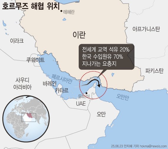 호르무즈 해협 /사진=뉴시스