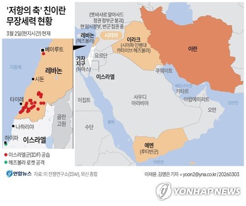 "헤즈볼라도 해체 기회"…이스라엘, 중동확전에 또 웃는다 (출처=연합뉴스)