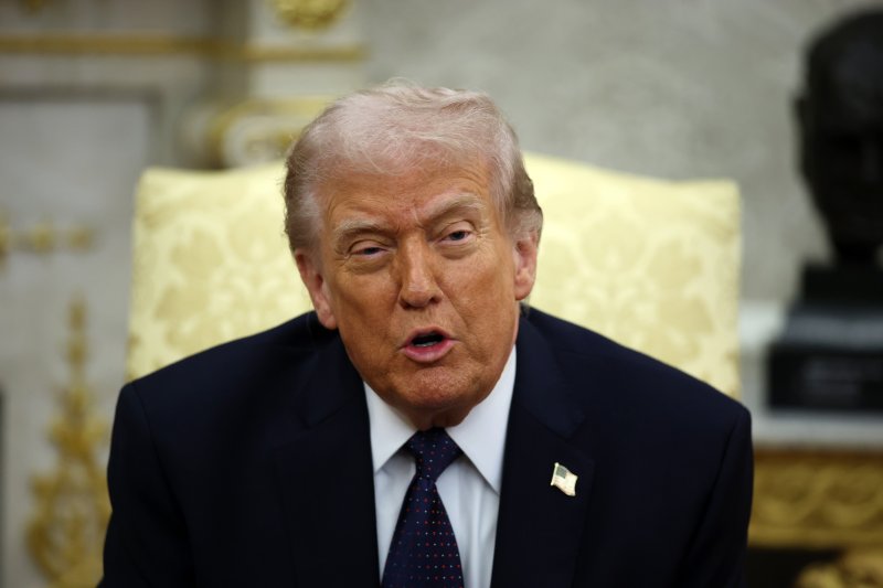 미국의 도널드 트럼프 대통령이 3일(현지시간) 미국 워싱턴DC 백악관에서 프리드리히 메르츠 독일 총리와 정상회담 가운데 발언하고 있다.EPA연합뉴스